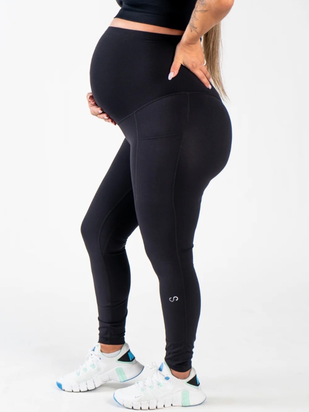 Curves n Combatboots Nkd Maternity Leggings with Pockets